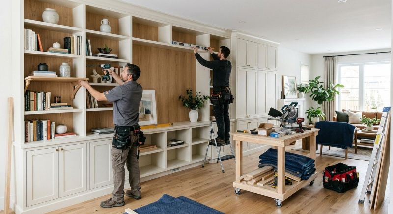 Custom Bookshelves Installation in Fairfax, VA
